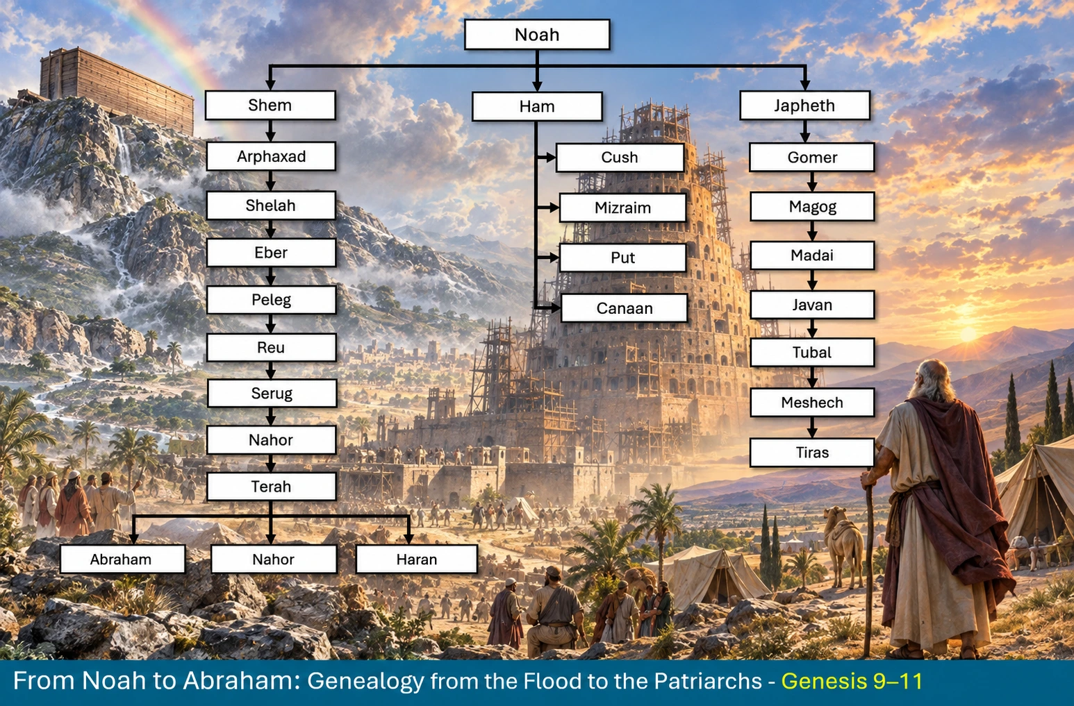 From Noah to Abraham: Genealogy Flood to the Patriarchs